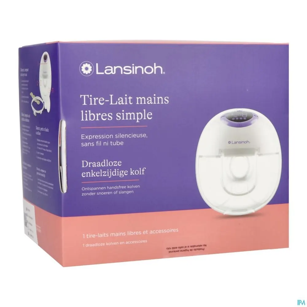 Lansinoh مضخة حليب Mains Libres Compact Simple