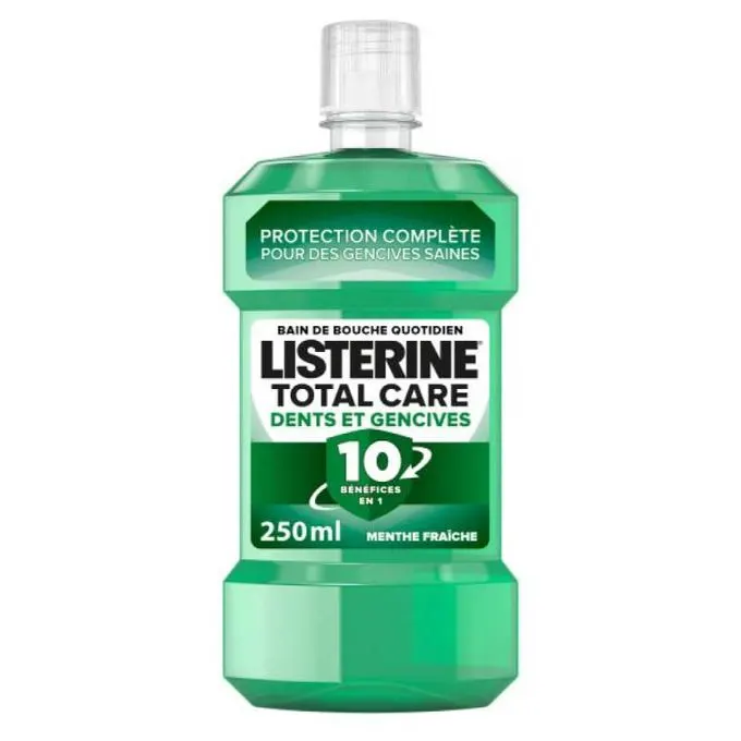LISTERINE BAIN DE BOUCHE TOTAL CARE 10 PROTECTION DENTS ET GENCIVES 250ML