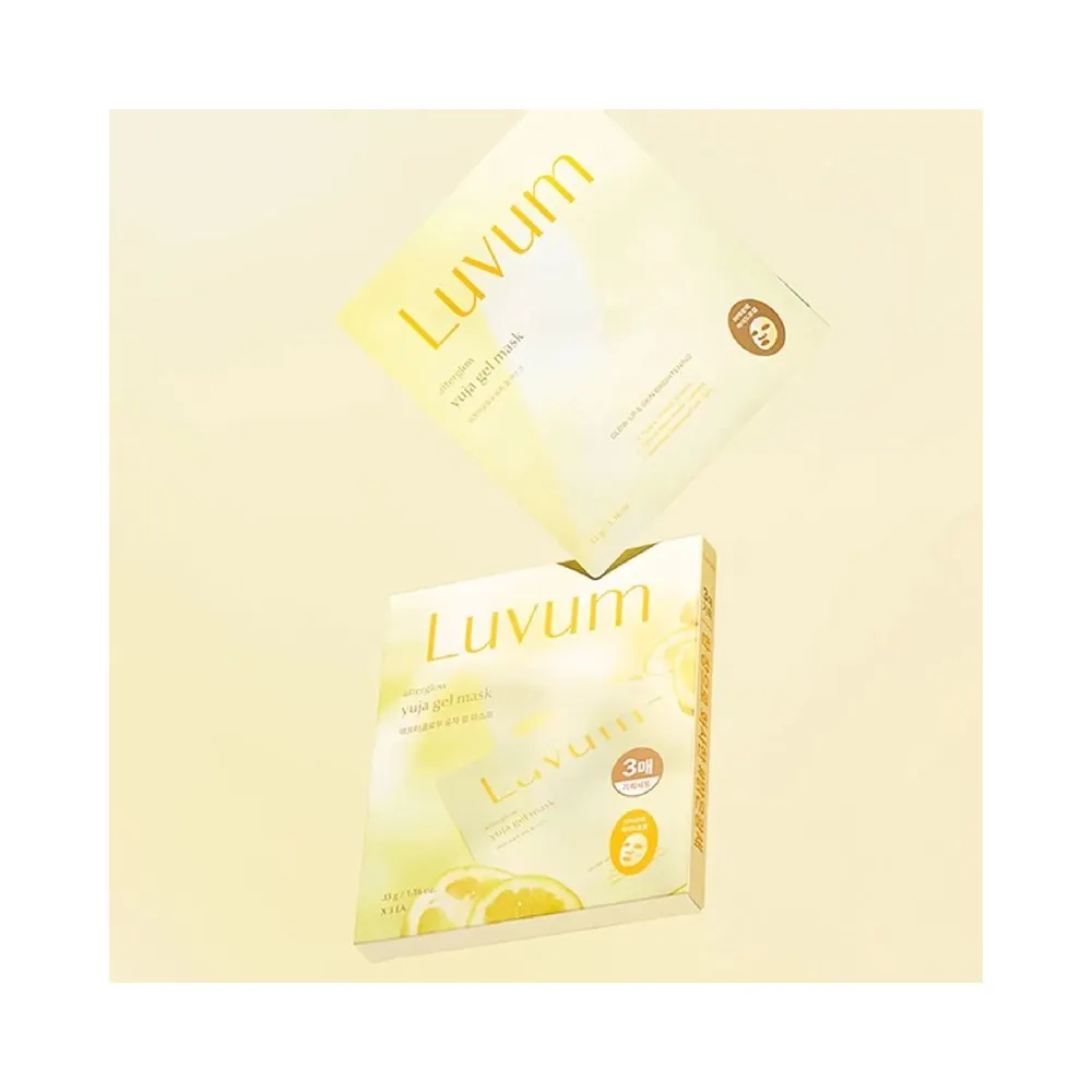 Luvum Afterglow Yuja Gel Mask 33g/5sheets – Masque Éclat Hydratant à la Yuja pour Peau Lumineuse