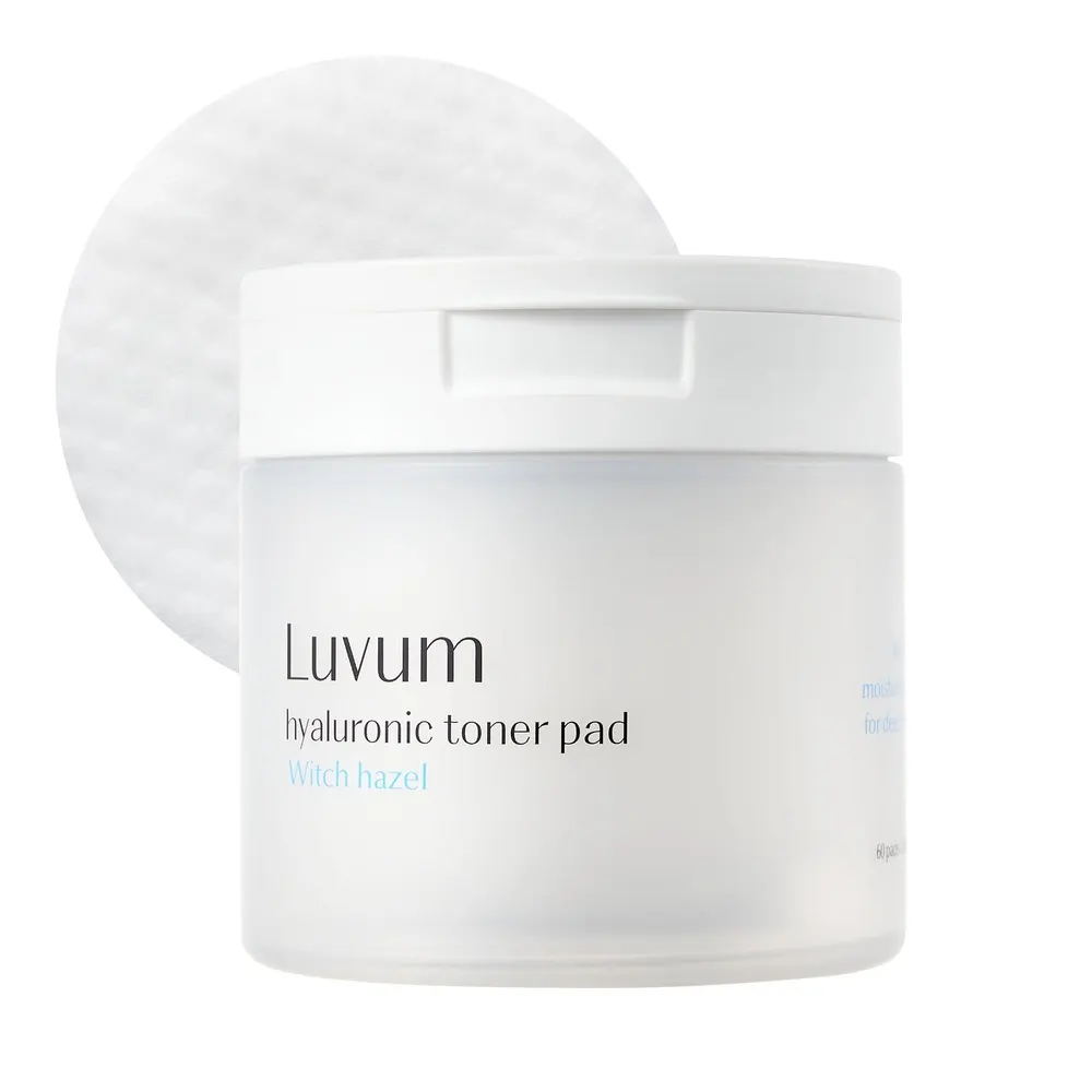 Luvum Witch Hazel Hyaluronic Toner Pad 130ml (60 Pads) = Toner Pad Case Offert