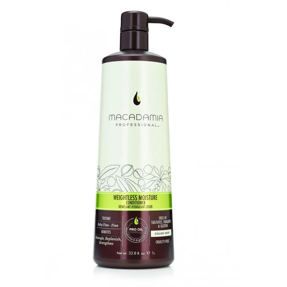 Macadamia Weightless Moisture Après-Shampooing Hydratant 1L – Soin Légèr Cheveux Secs & Fins