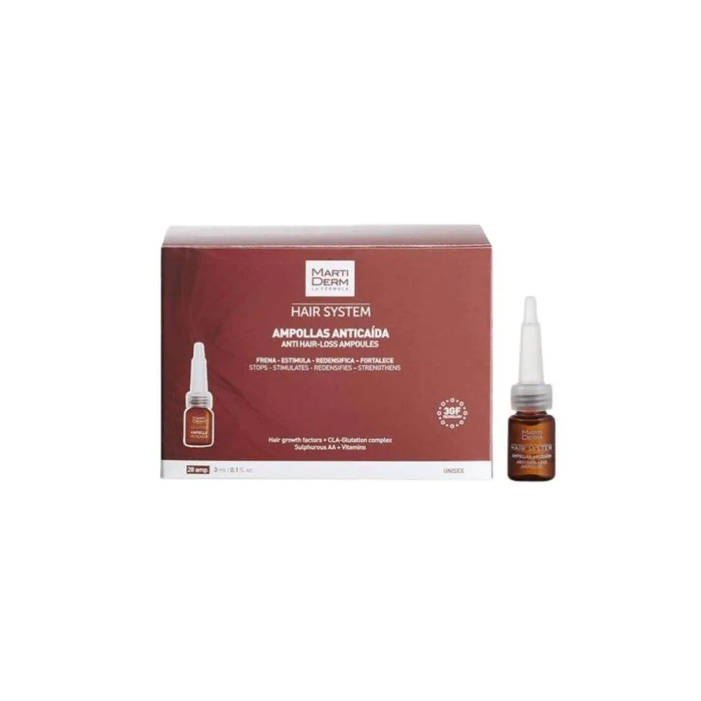 MARTIDERM HAIR SYSTEM AMPOULES ANTI CHUTE 28 AMPOULES