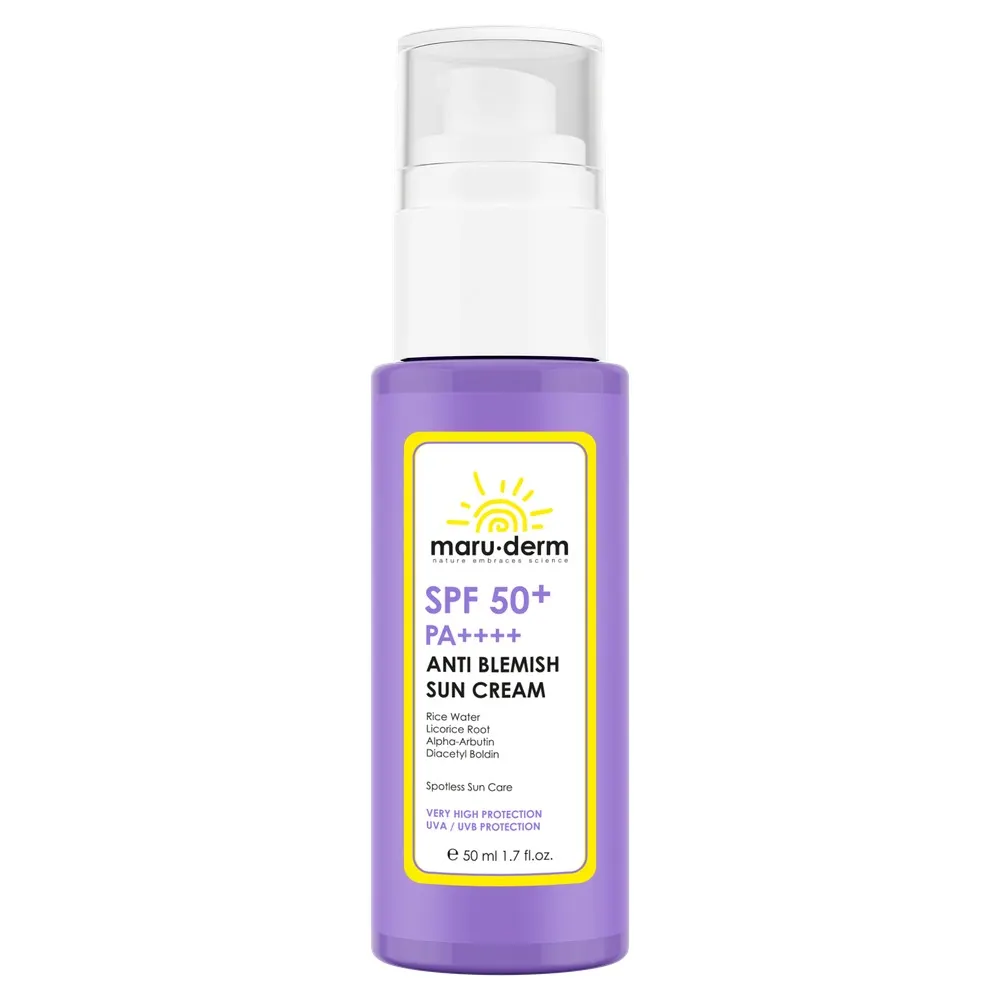 MARUDERM SPF50+ PA++++ CREME SOLAIRE ANTI BLEMISH 50ML – Protection & Peau Uniforme