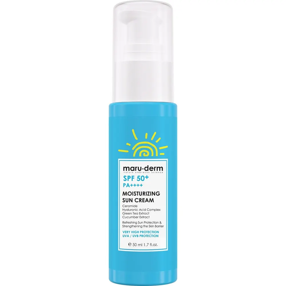 Maruderm SPF50+ PA++++ Crème Solaire Hydratante 50 ml – Protection Max & Peaux Sensibles