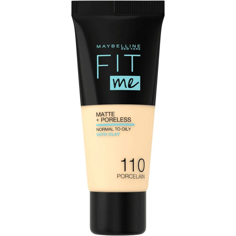 Maybelline Fit Me كريم أساس سائل Matte + Poreless 30 مل 110 Porcelaine