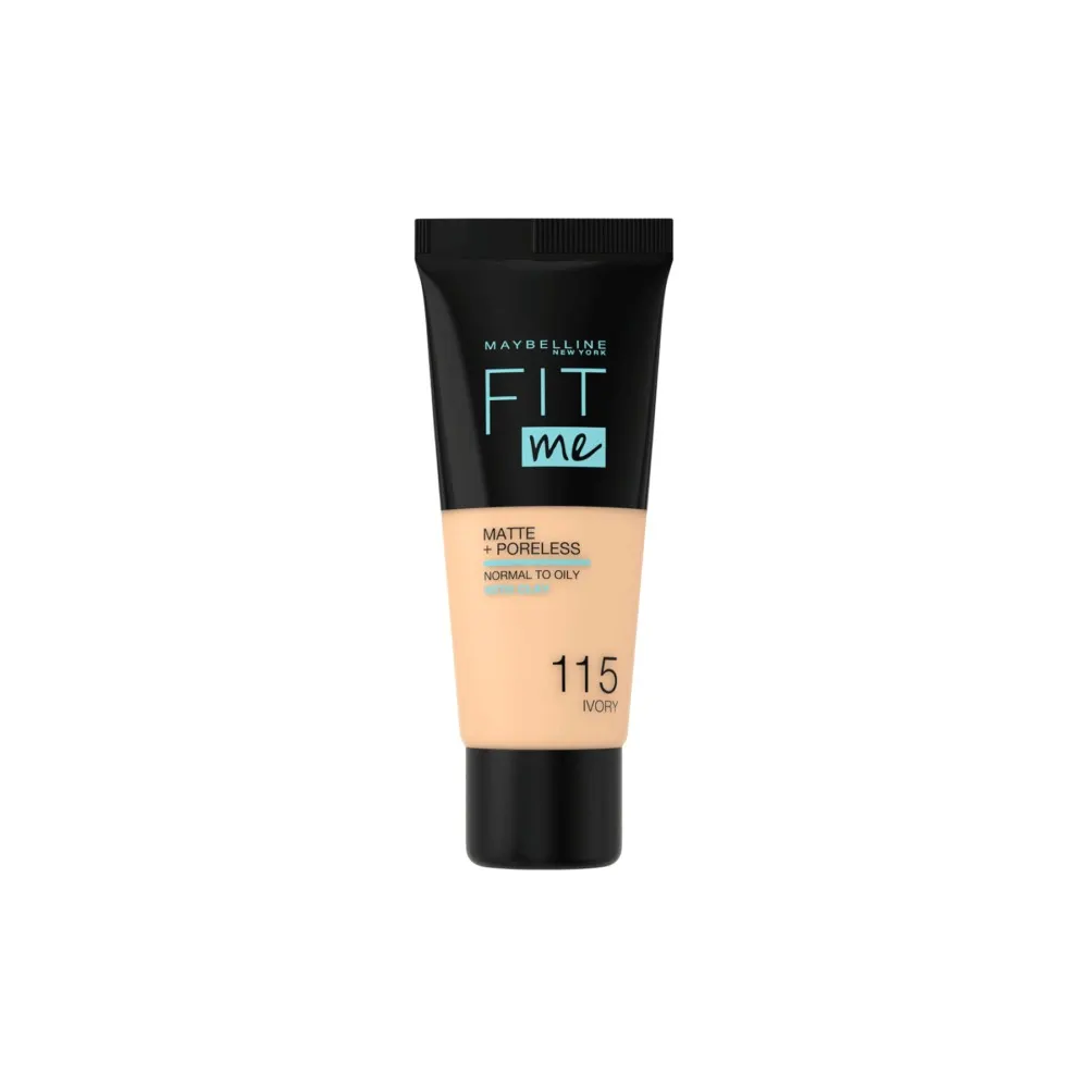 Maybelline Fit Me كريم أساس سائل Matte + Poreless 30 مل 115 Ivoire