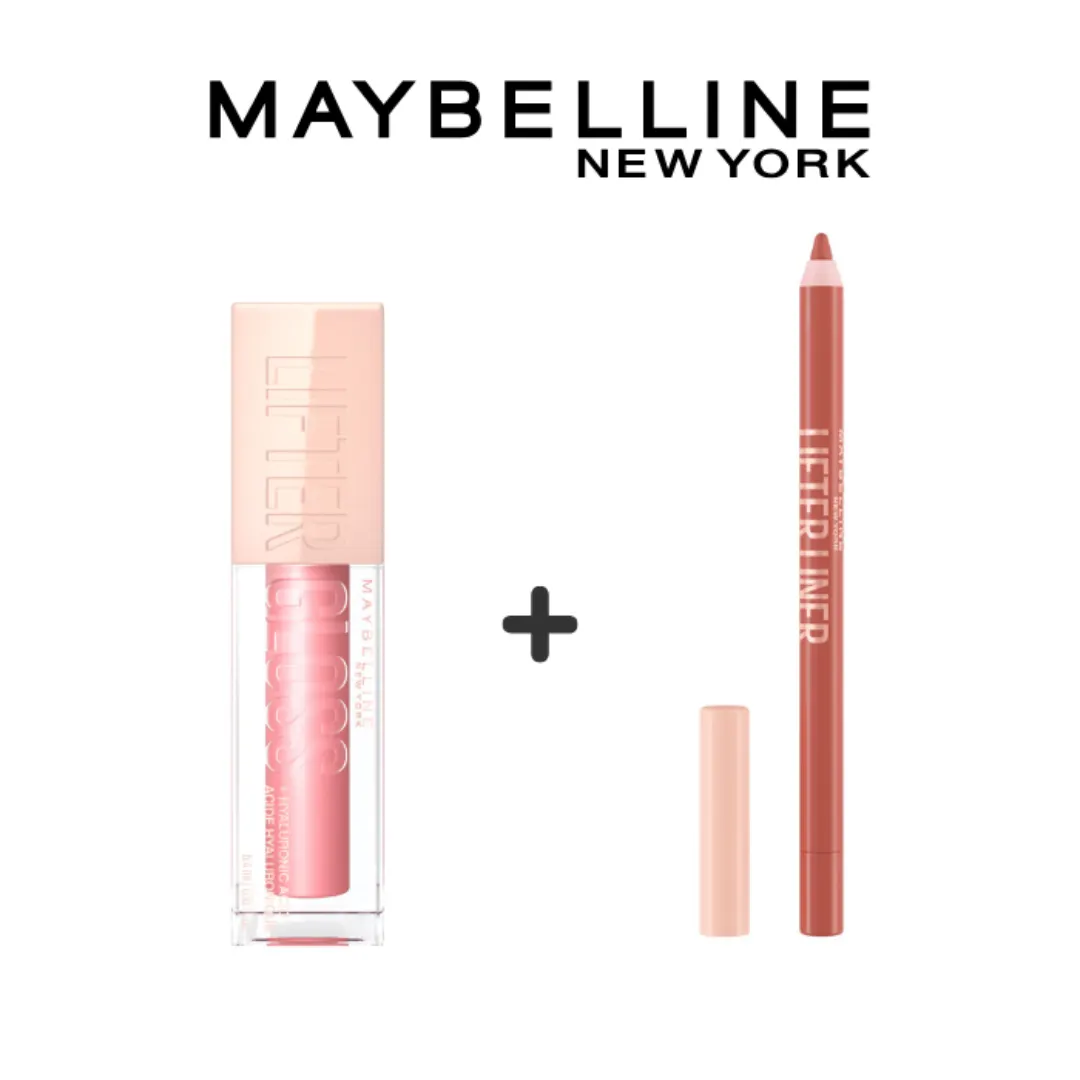 MAYBELLINE LIFTER GLOSS À LÈVRES REPULPANT 004 SILK + LIFTER LINER OUT OF LINE 04
