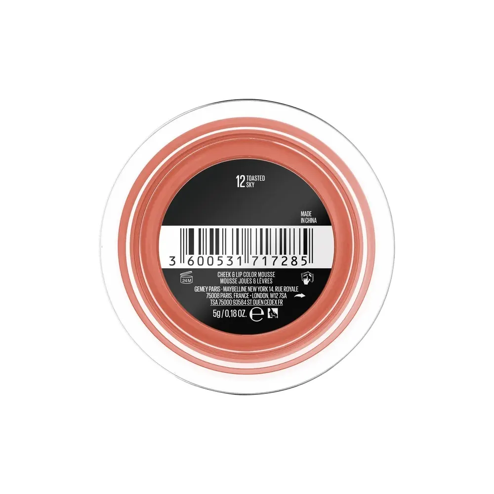 MAYBELLINE NEW YORK BLUSH CLOUDTOPIA CHEEK & LIP MOUSSE TOASTED SKY 12
