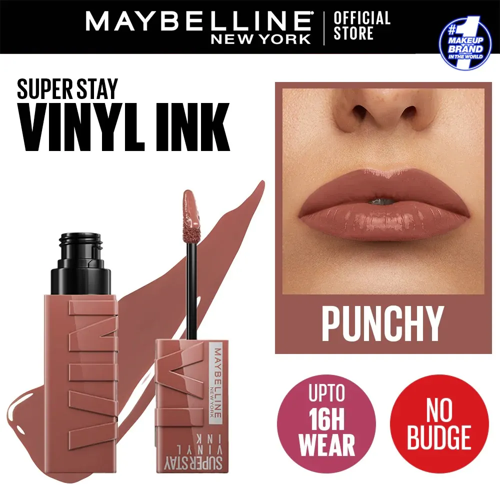 Maybelline New York - Brillant à lèvres Superstay Vinyl Ink 120 PUNCHY