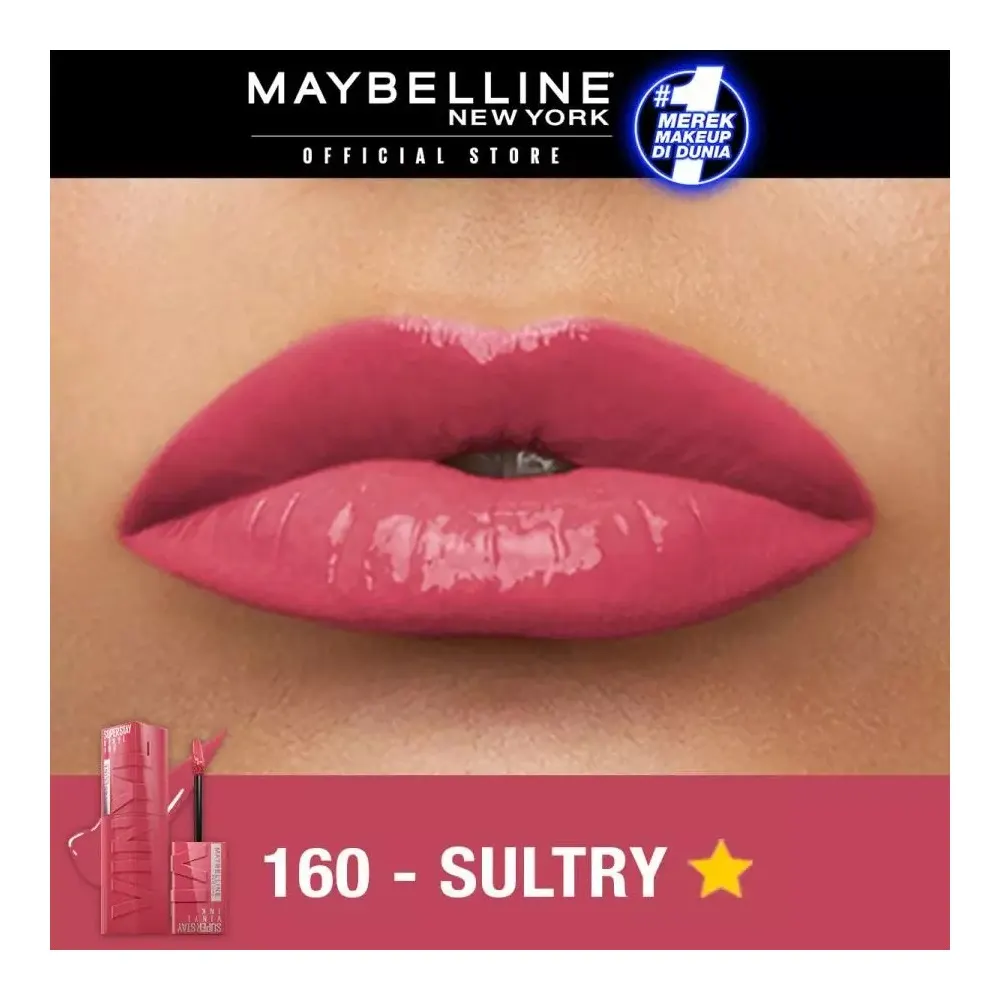 Maybelline New York - Brillant à lèvres Superstay Vinyl Ink 160 SULTRY