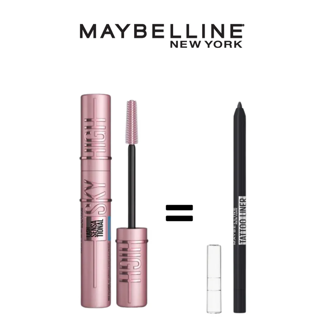 MAYBELLINE NEW YORK – MASCARA LASH SENSATIONAL SKY HIGH = TATTOO LINER OFFERT