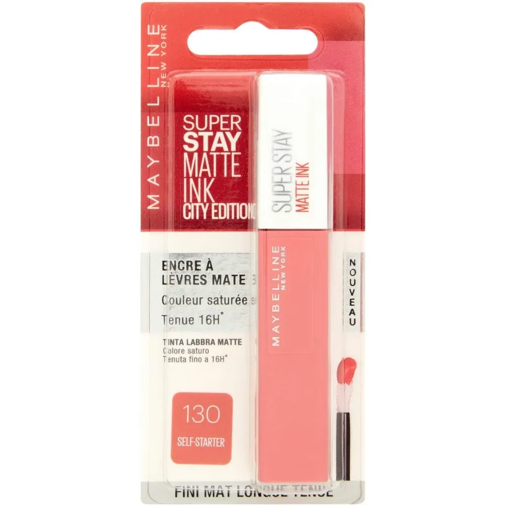Maybelline New York - Rouge à lèvre Mat Liquide Superstay Matte Ink 130 SELF-STARTER