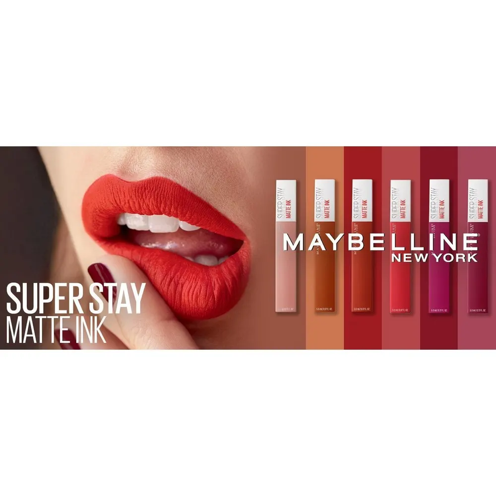 Maybelline New York أحمر شفاه سائل مطفي Superstay Matte Ink 515 Renegade