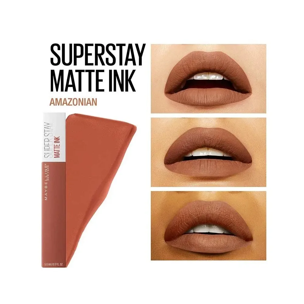 Maybelline New York أحمر شفاه سائل مطفي Superstay Matte Ink 70 Amazonian