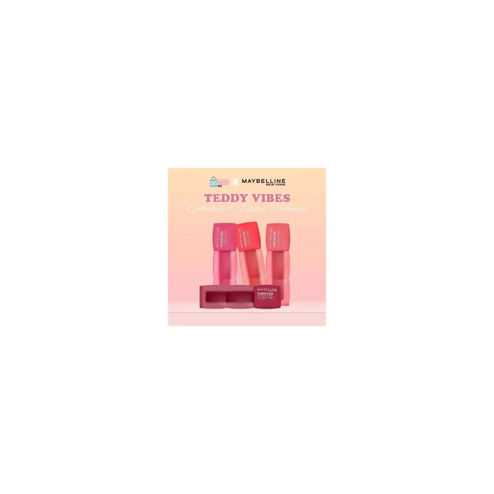 Maybelline New York Superstay Teddy Tint بلاش للشفاه باقة 4 ألوان 35,40,45,50