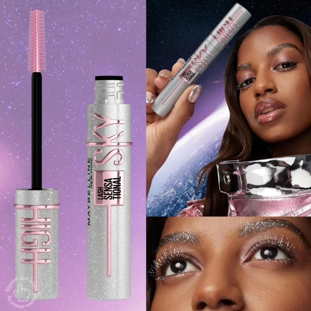 MAYBELLINE Sky High Mascara Cils sensationnal Space Diamond + TATTOO LINER SHARPENABLE CRAYON GEL STARDUST CHROME 821