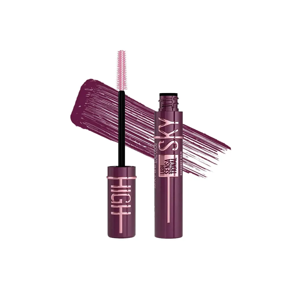 MAYBELLINE SKY HIGH Mascara Volume & Longueur BRUME BOURGOGNE = TATTOO LINER OFFERT