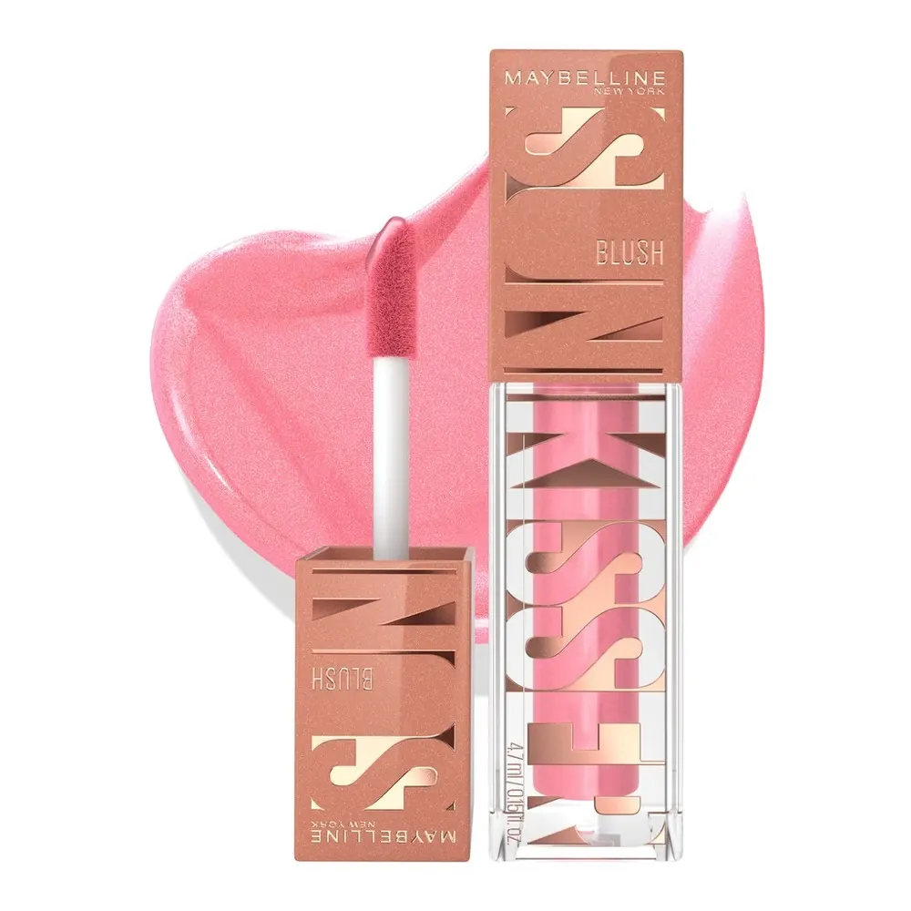 Maybelline Sunkisser بلاش 05 Blasing Blush + أحمر شفاه Sensational Liquid Matte N°8 هدية