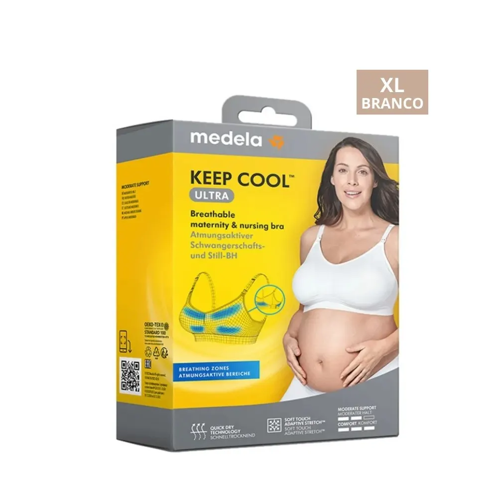 Medela صدرية الحمل والرضاعة Keep Cool Ultra بيضاء S, M, L, XL