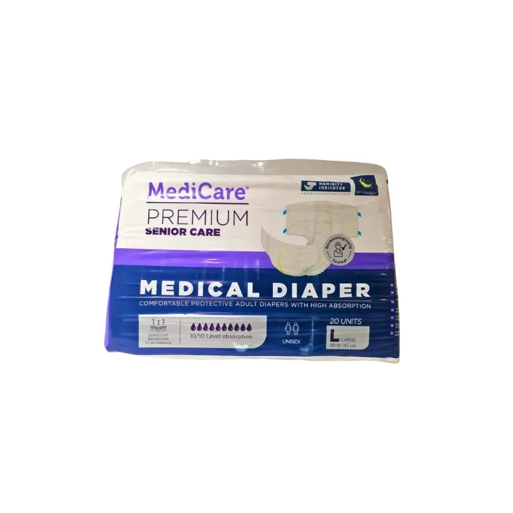Medicare Premium Siaper Night L حفاضات للبالغين 20 وحدة