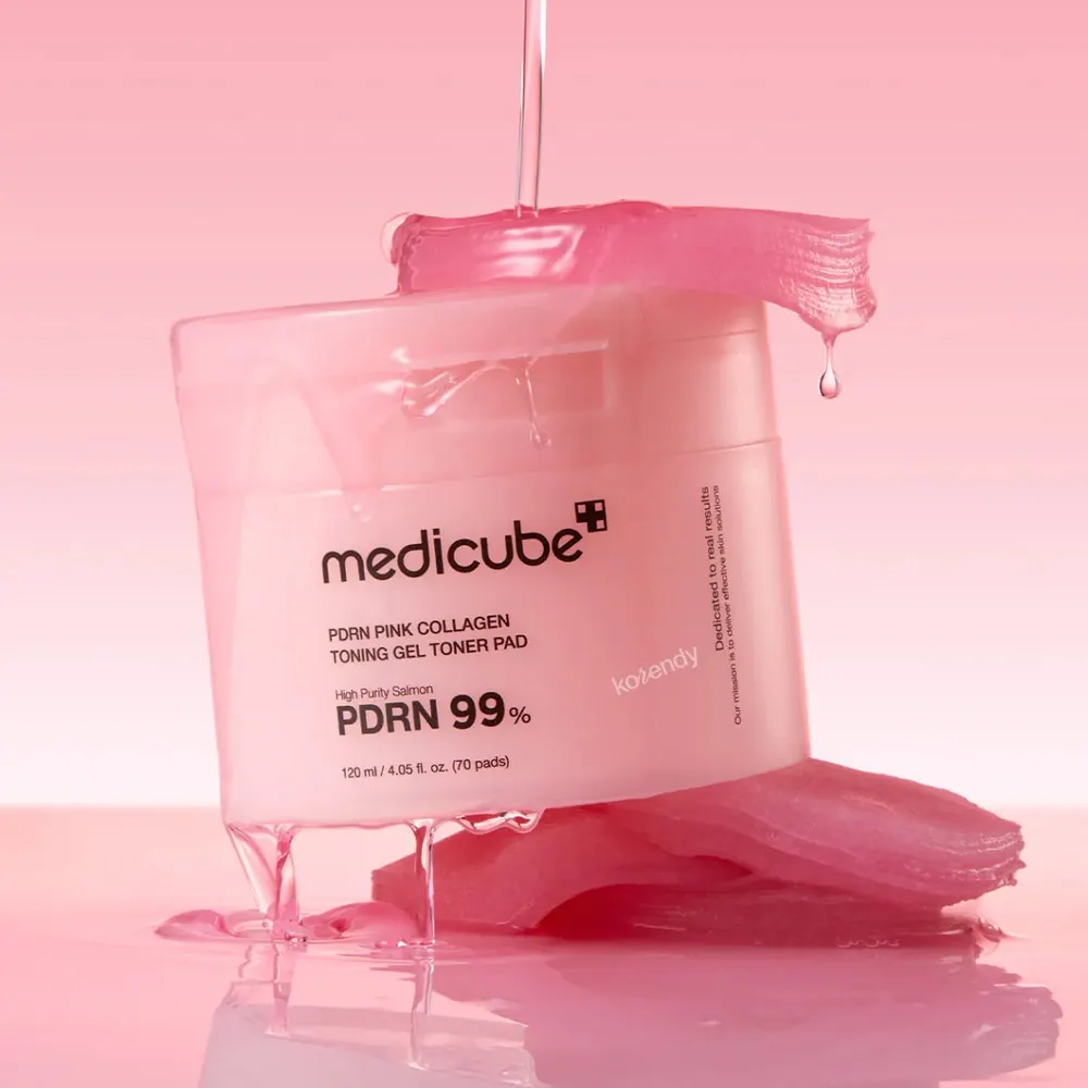MEDICUBE PDRN PINK COLLAGEN TONING GEL TONER PAD 120ML 70PADS