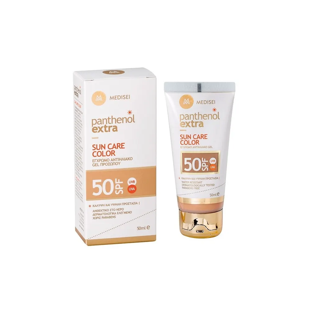 MEDISEI PANTHENOL EXTRA SOIN DE PROTECTION SOLAIRE SPF50 GEL TEINTÉ