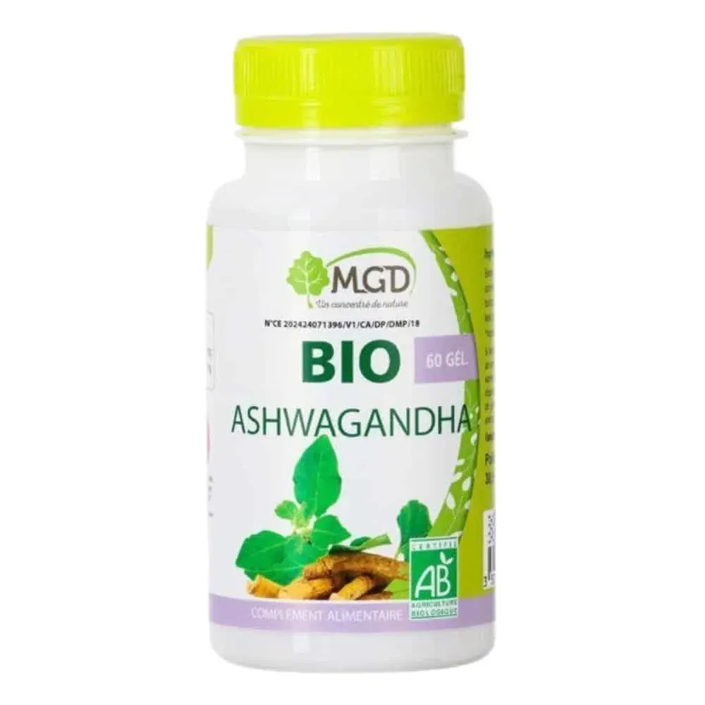 Mgd Nature Ashwagandha عضوية 60 كبسولة