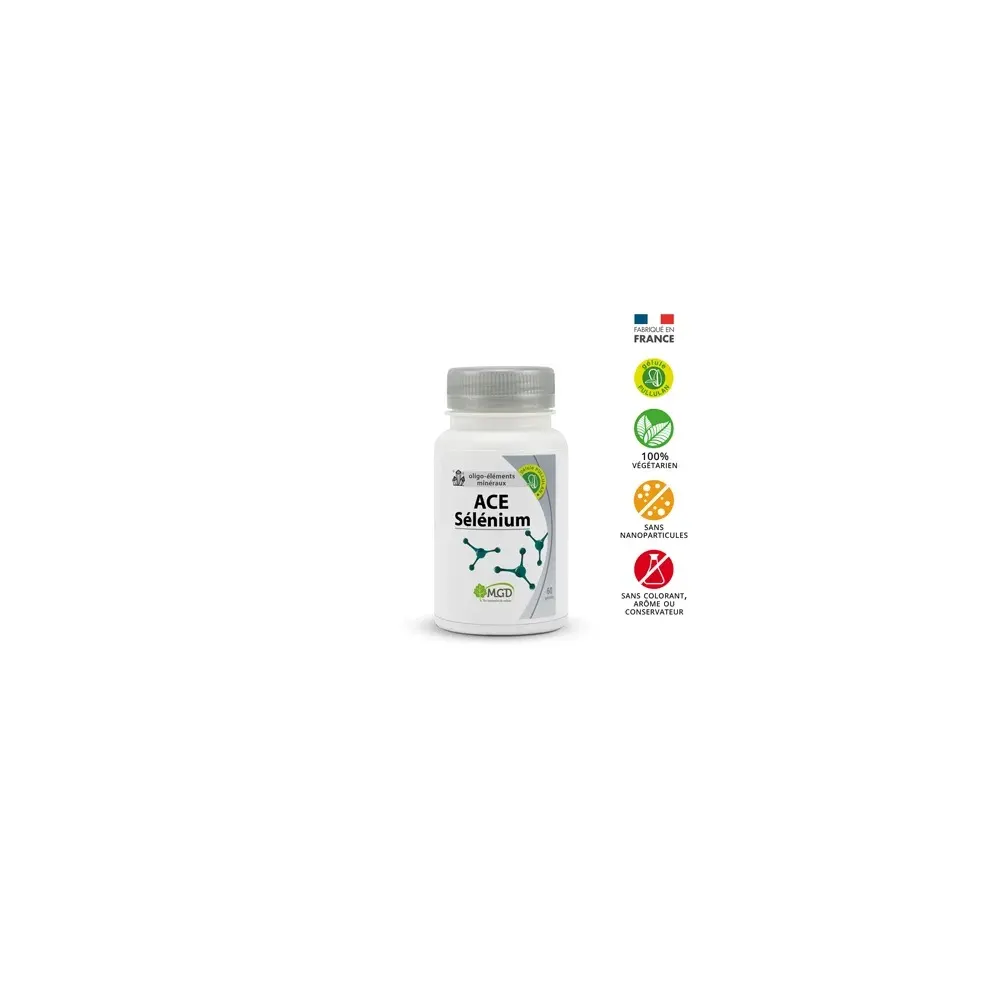 Mgd Nature عناصر أثرية معدنية Ace وسيلينيوم 60 كبسولة