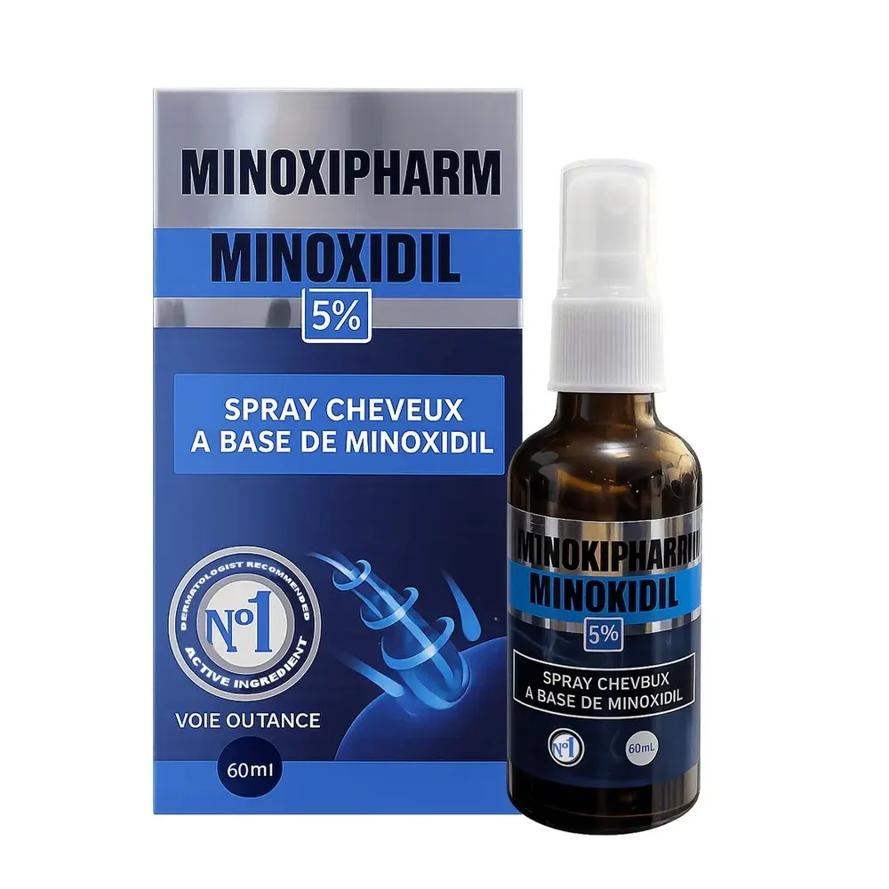 Minoxipharm Minoxidil 5% – Traitement Anti-Chute & Stimulant de Pousse des Cheveux