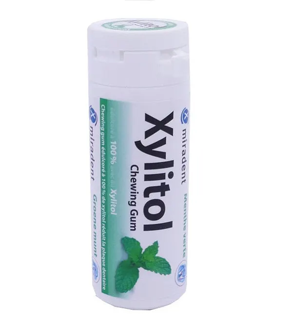 Miradent Xylitol 30 علكة نعناع أخضر