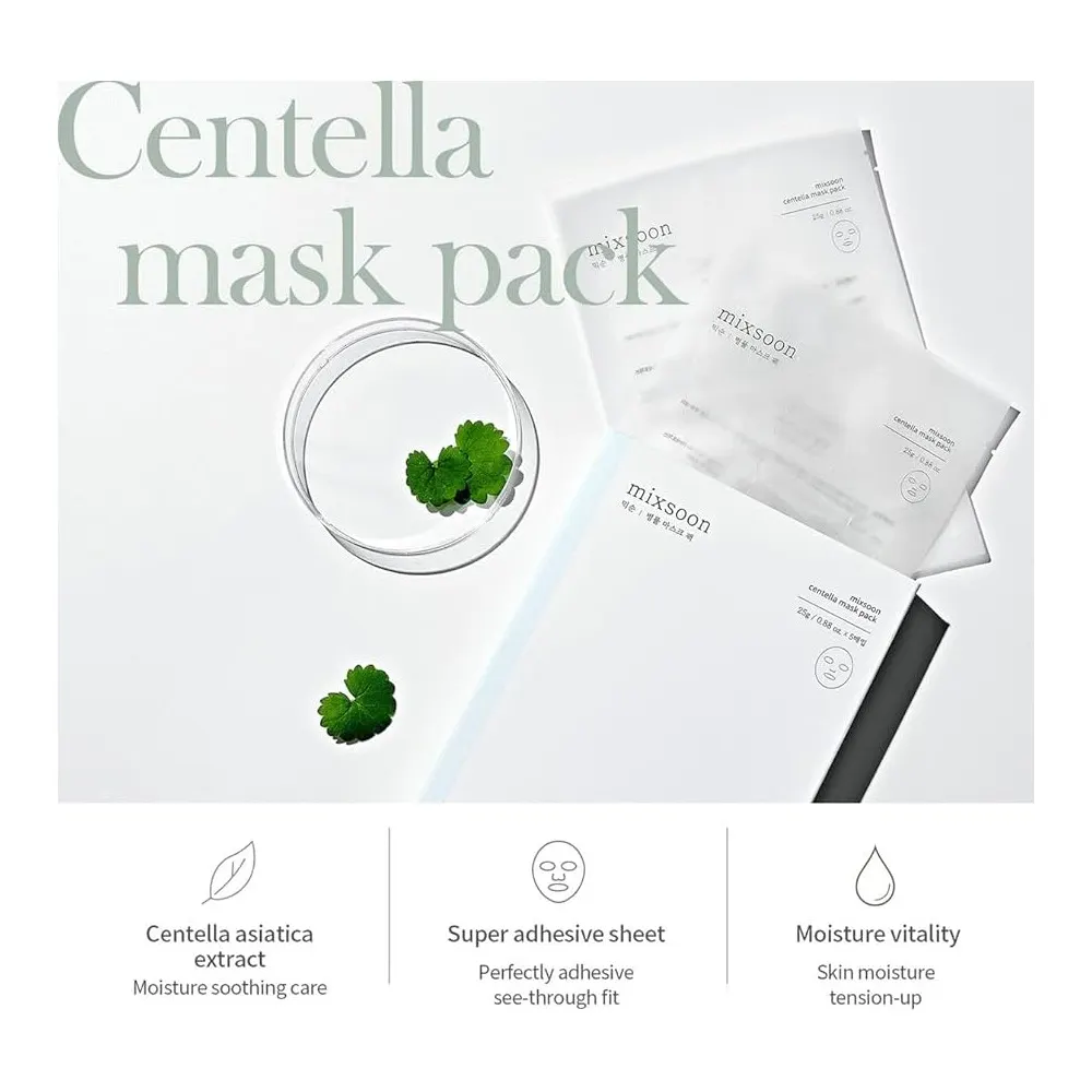 Mixsoon Centella Mask Pack قناع 25 غ 5 قطع