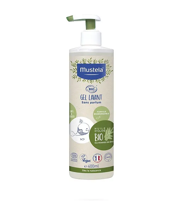 Mustela جل غسول عضوي بدون عطر 400 مل