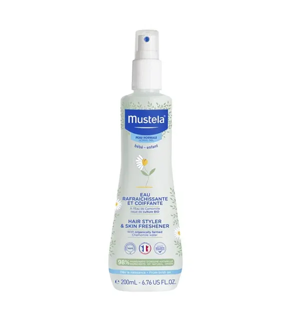 Mustela eau rafraîchissante et coiffante pour bébé – 200 ml