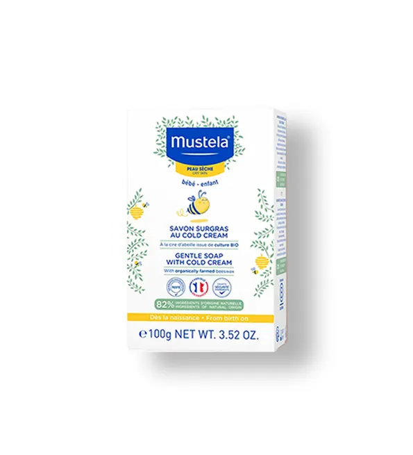 Mustela صابون Surgras بكولد كريم وشمع النحل العضوي 100 غ