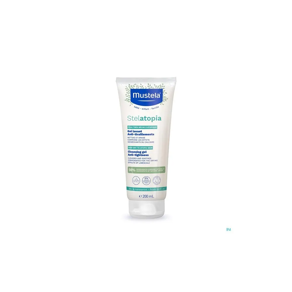 Mustela Stelatopia جل غسول ضد الشد للبشرة ذات الميل الأتوبي 200 مل