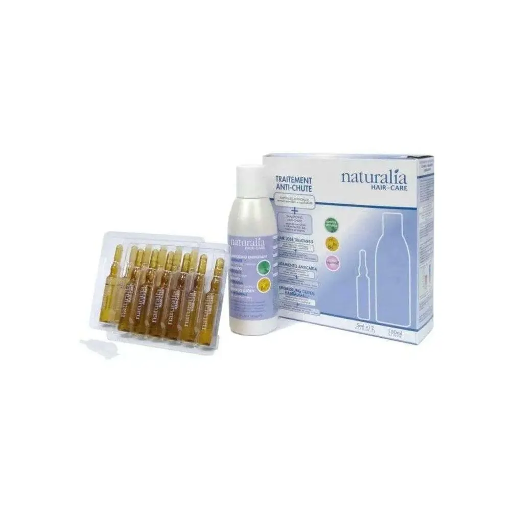 NATURALIA HAIR CARE ANTI-HAIR LOSS TREATMENT 24 AMPOULES 5 ML + ENERGIZING SHAMPOO 150 ML