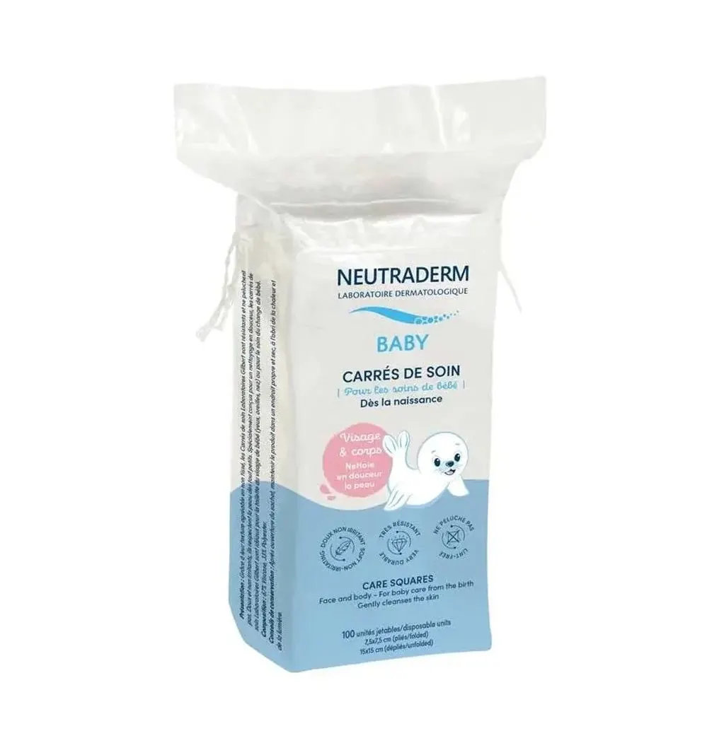NEUTRADERM مربعات عناية للوجه والجسم 100 قطعة