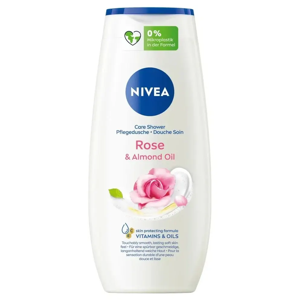 NIVEA Crème Douche Rose & Huile d’Amande 250ml – Douceur, Hydratation & Parfum Floral
