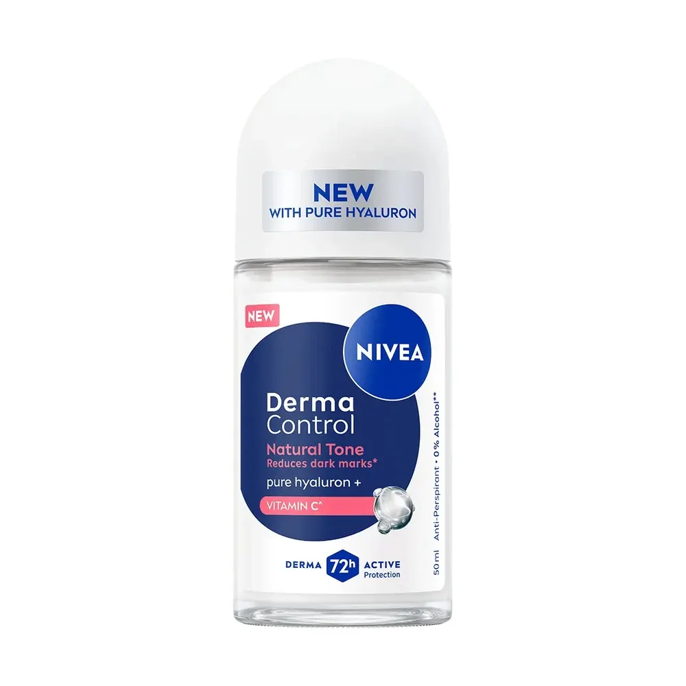 NIVEA DEODORANT ROLL-ON DERMA CONTROL NATURAL TONE 72H 50ML