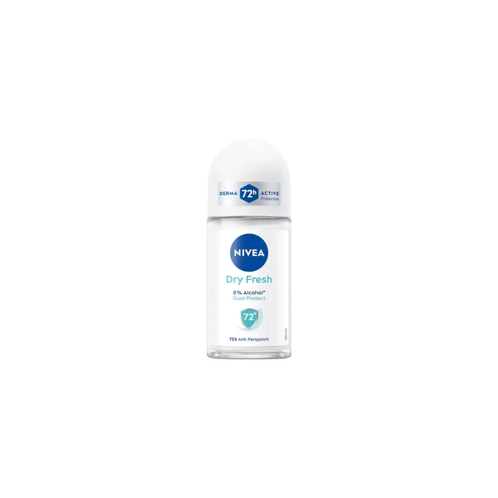NIVEA مزيل عرق رول-أون Dry Fresh 72 ساعة 50 مل – انتعاش طويل الأمد وحماية من التعرق