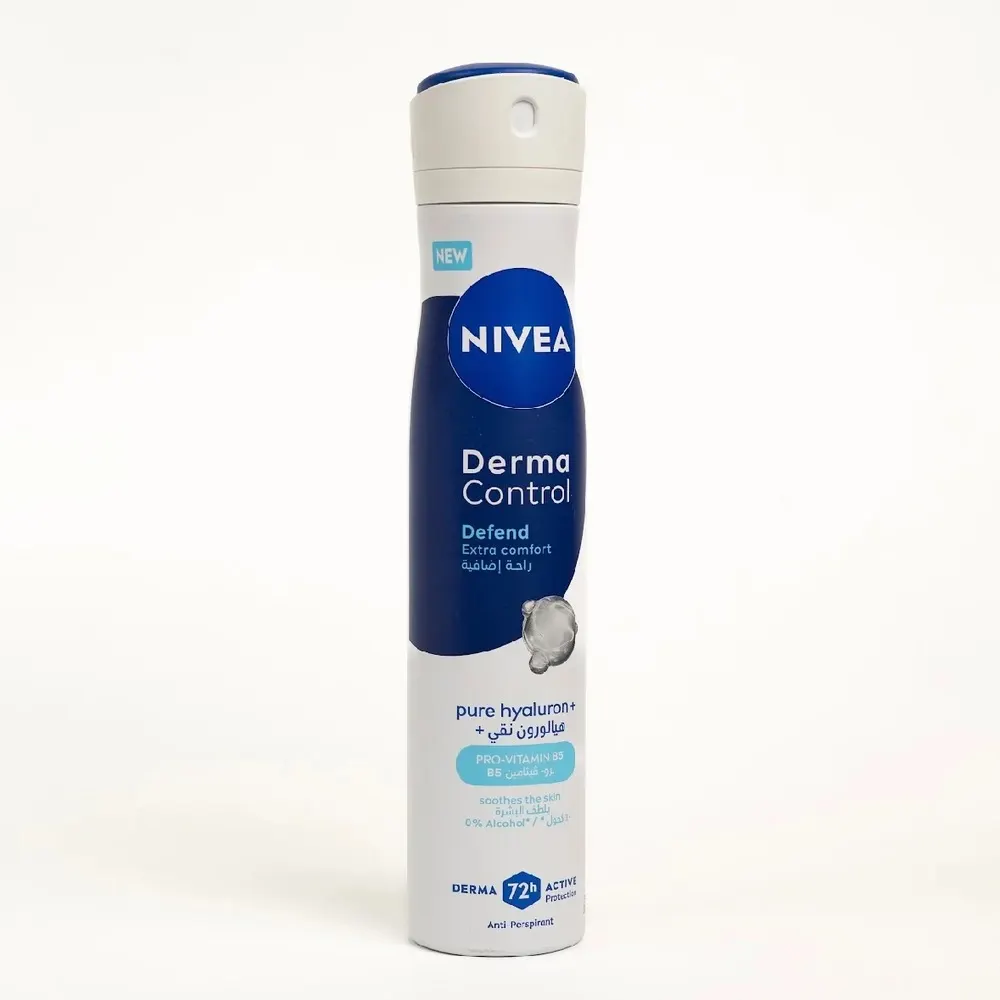 NIVEA مزيل عرق بخاخ Defend Extra Comfort Derma Control 72 ساعة 200 مل