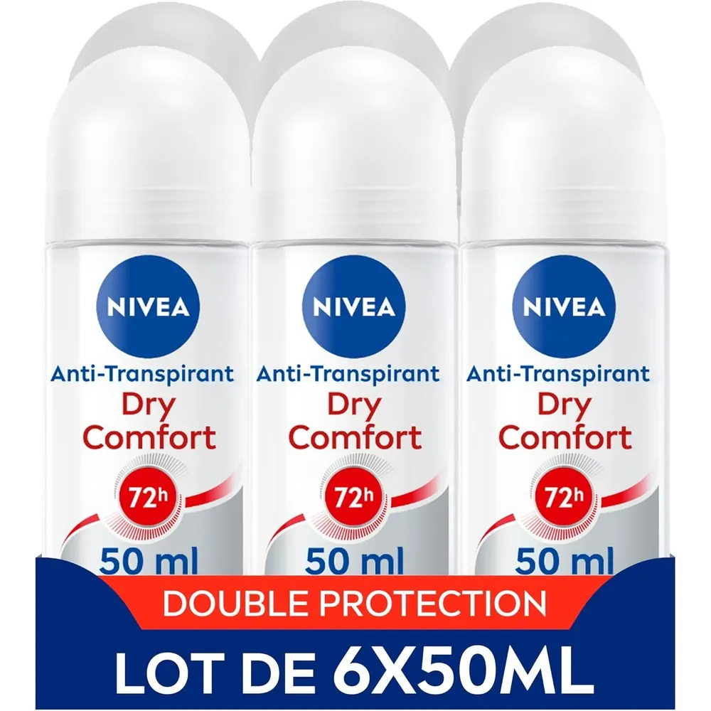 NIVEA مزيل عرق ستيك نسائي 72 ساعة Dry Comfort 50 مل – حماية طويلة الأمد من التعرق