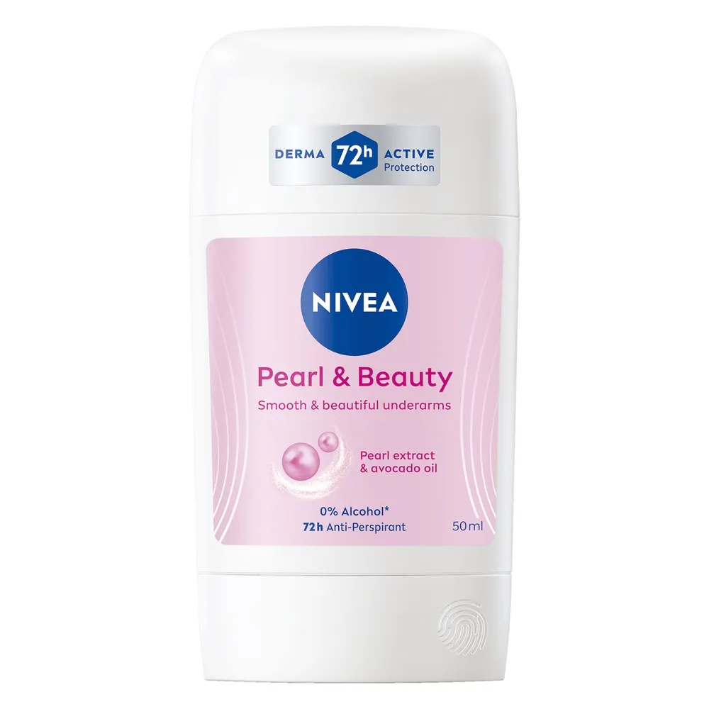 NIVEA مزيل عرق ستيك Pearl & Beauty 72 ساعة – إبطان ناعمان وعطر رقيق