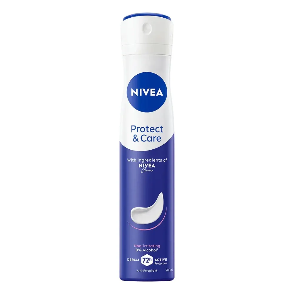 NIVEA MEN Déodorant Spray Protect & Care 72h 200ml – Protection, Soin & Fraîcheur Longue Durée