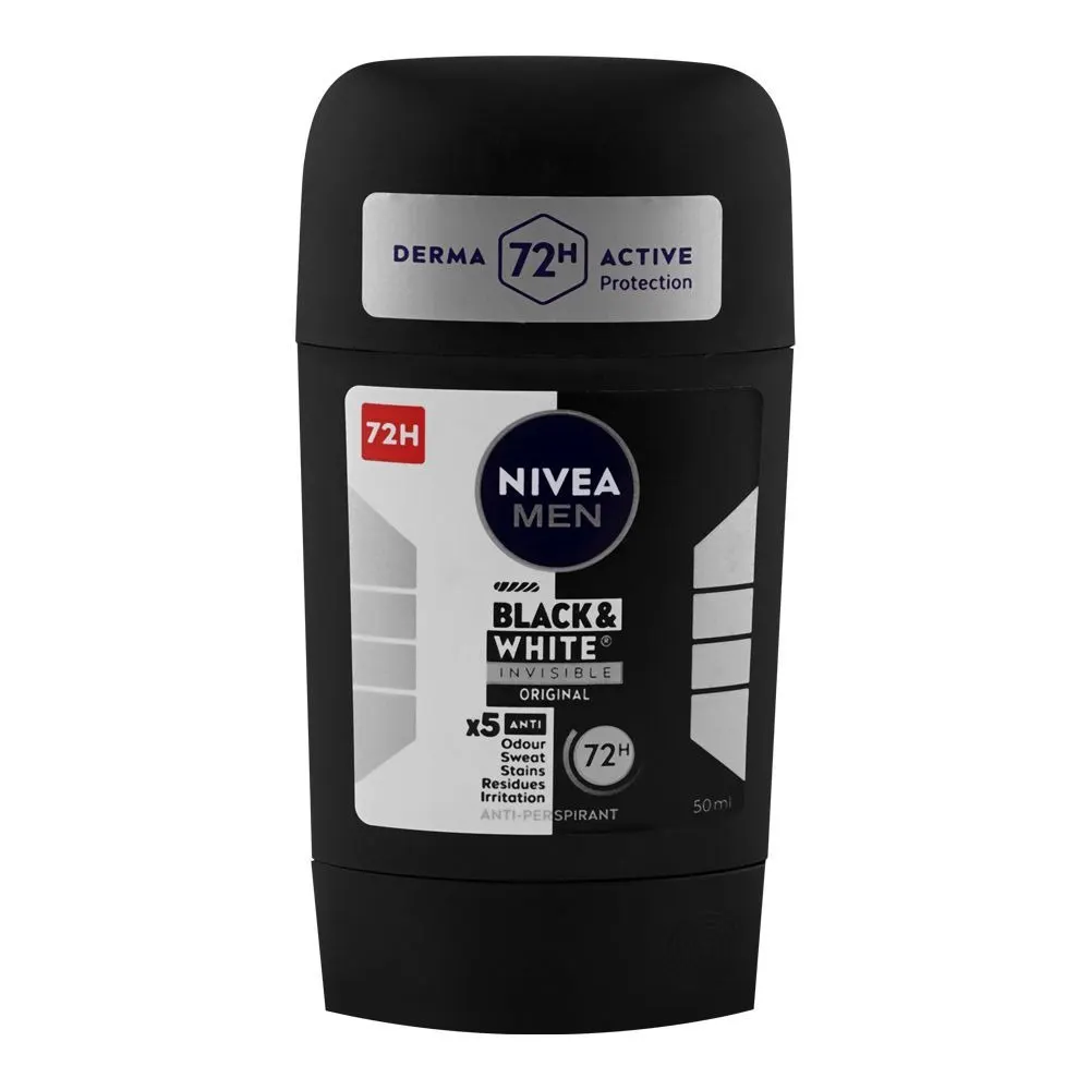 NIVEA MEN مزيل عرق ستيك Black & White Original 72 ساعة 50 مل