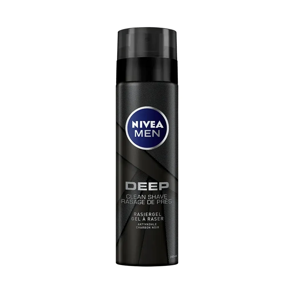 NIVEA MEN جل حلاقة Deep 200 مل – حلاقة نظيفة بالفحم النشط