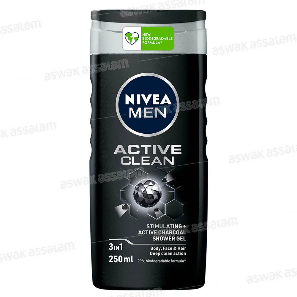 NIVEA MEN جل استحمام 3 في 1 Active Clean 250 مل