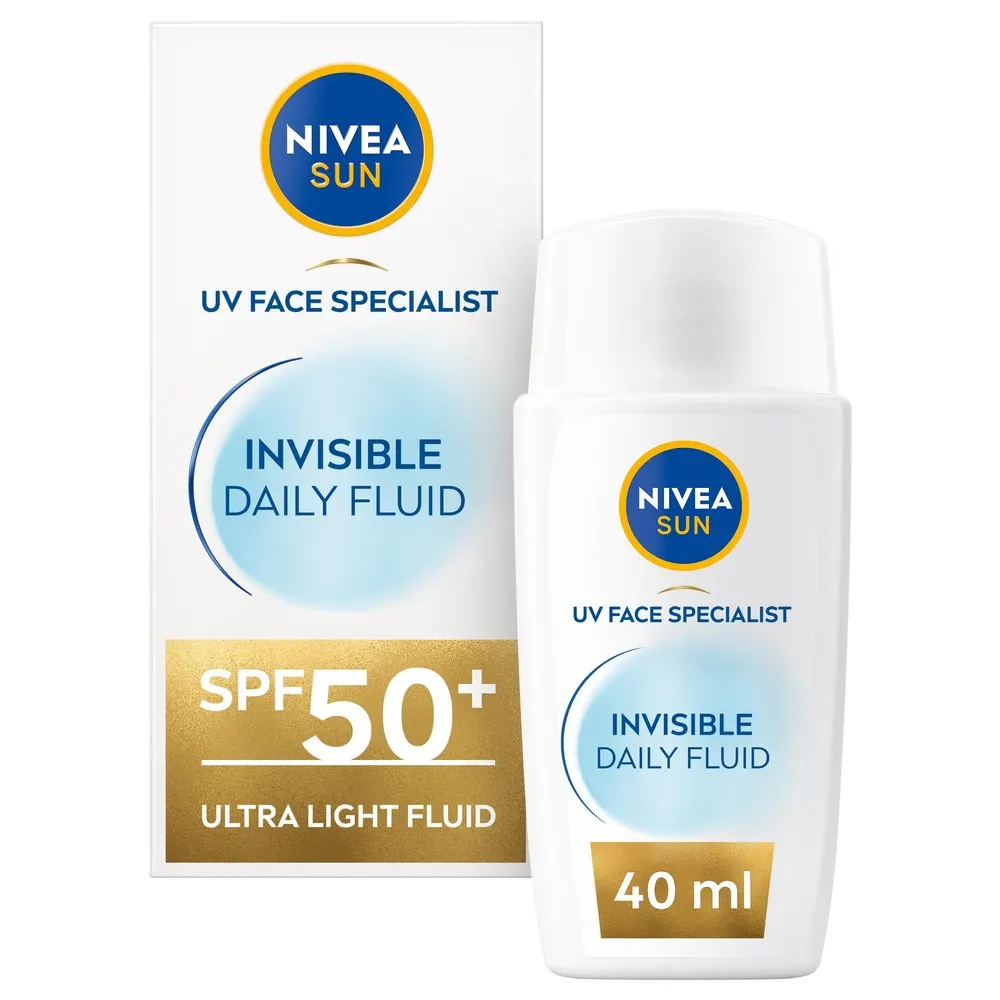 NIVEA Sun فلويد غير مرئي UV Face Daily نياسيناميد FPS 50+ 50 مل