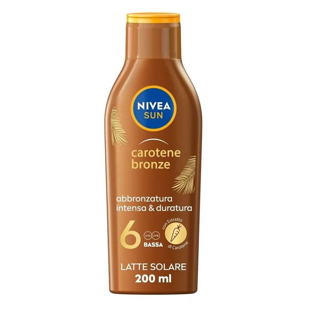 Nivea Sun زيت تسمير واقٍ بالكاروتين SPF6 200 مل = مضارب تنس زرقاء هدية