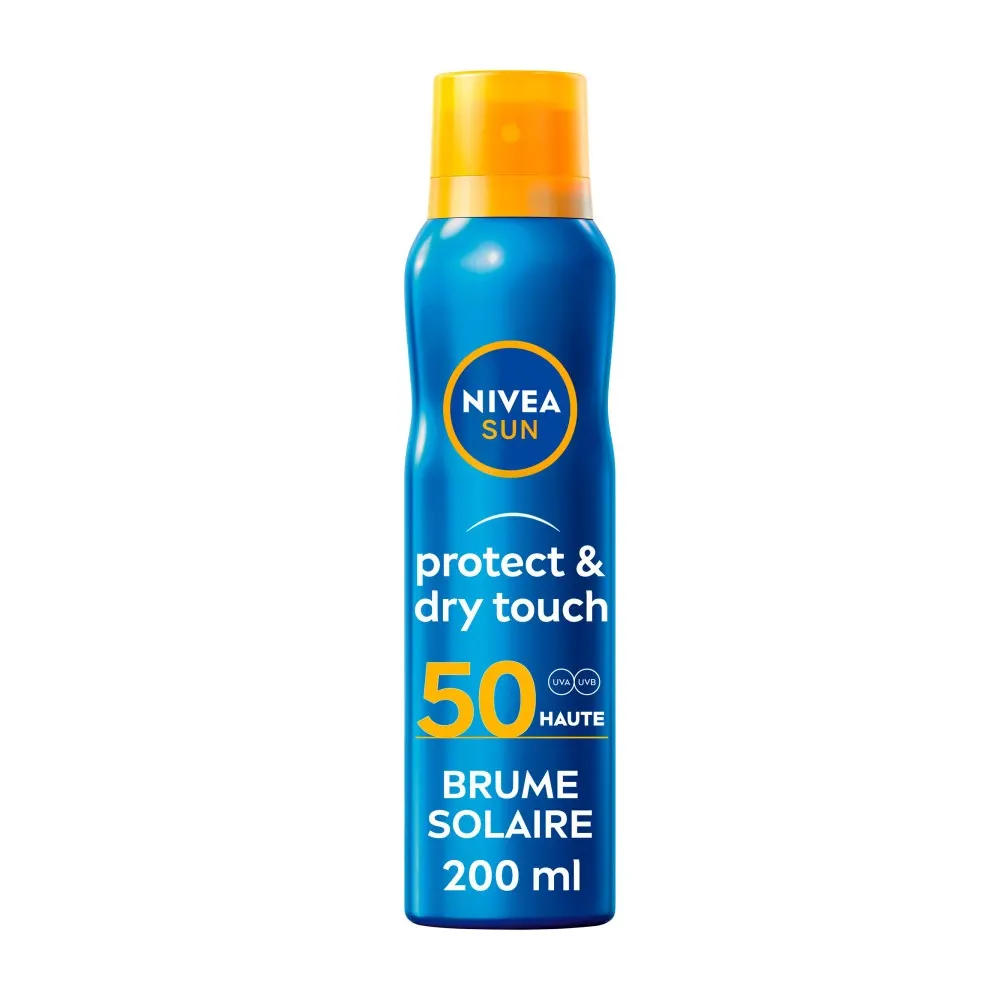 Nivea Sun Protect & Dry Touch رذاذ واقٍ SPF50 200 مل = مضارب تنس زرقاء هدية